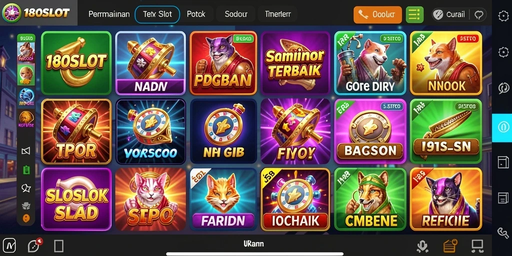 Screenshot gameplay utama <strong>180SLOT</strong> menunjukkan keseruan bermain slot TPS.
