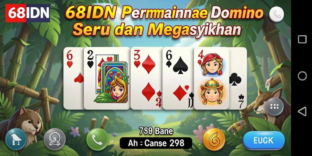 Tampilan gameplay domino yang seru dan menarik.