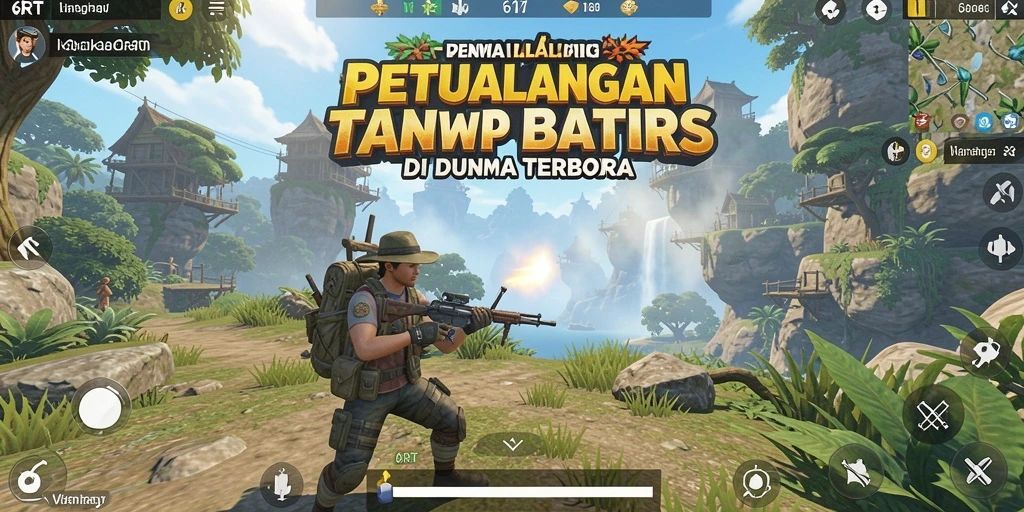 Screenshot gameplay 6RT yang menunjukkan eksplorasi dunia terbuka.