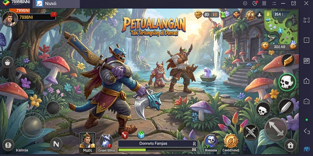 Tampilan gameplay epik dari 789BNI dalam dunia petualangan.