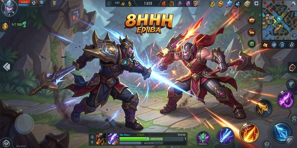 Tampilan gameplay yang seru dan mendebarkan di 8HHH.