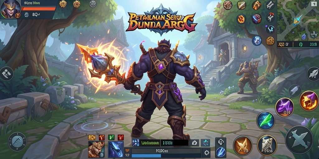 Tampilan mendebarkan dari gameplay ARPG 8QR yang penuh aksi.