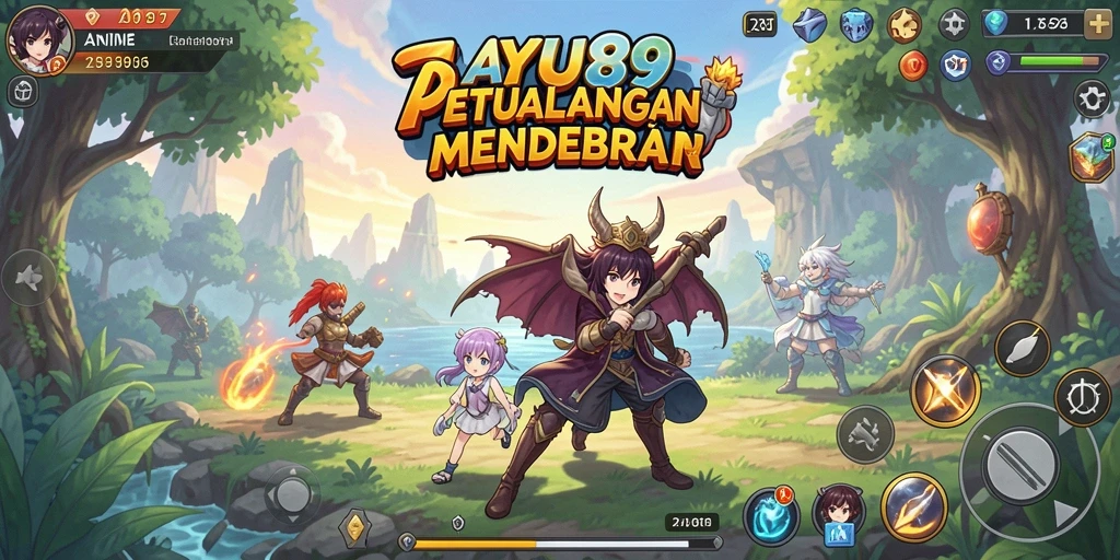 Screenshot gameplay AYU89 menunjukkan adegan pertempuran seru.