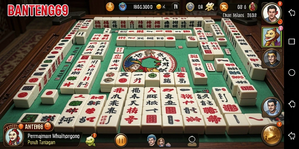 Screenshot utama BANTENG69 menampilkan gameplay seru permainan Mahjong.
