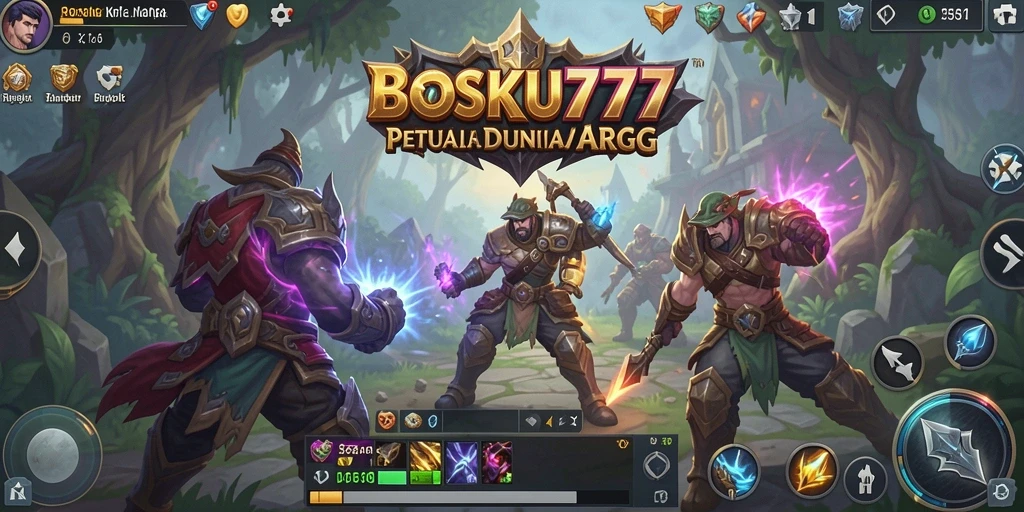 Tangkapan layar menunjukkan aksi seru dalam gameplay ARPG BOSKU777.