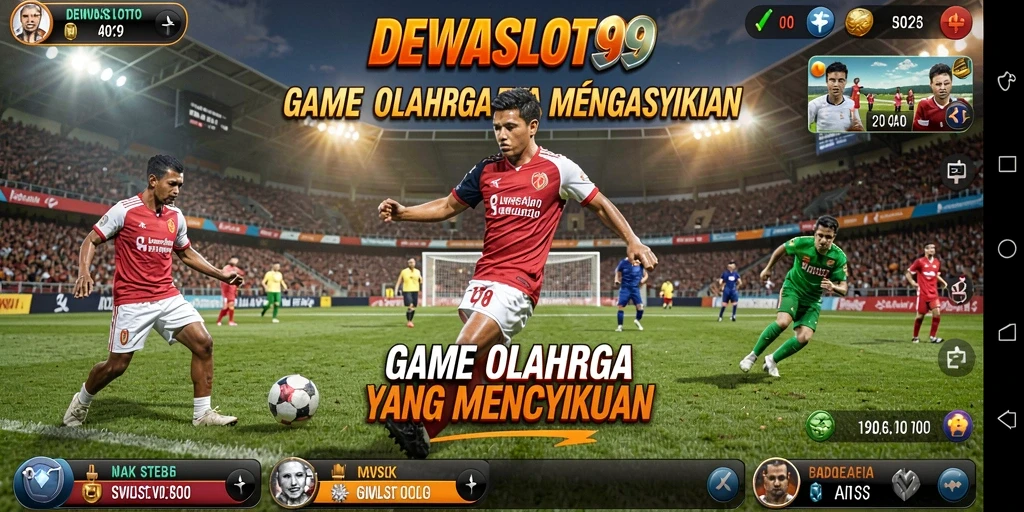 Screenshot gameplay DEWASLOT99 yang menampilkan aksi olahraga yang menegangkan.