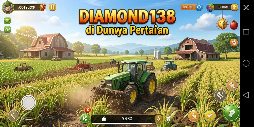 Screenshot gameplay DIAMOND138 dengan pertanian yang menawan.