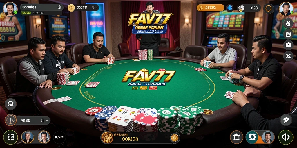 Screenshot gameplay FAV77 yang menarik dengan grafik poker yang menakjubkan.