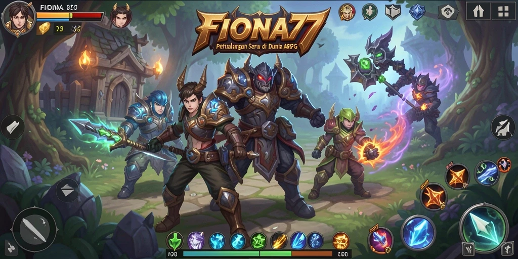 Screenshot gameplay FIONA77 menampilkan aksi seru dalam pertempuran ARPG.