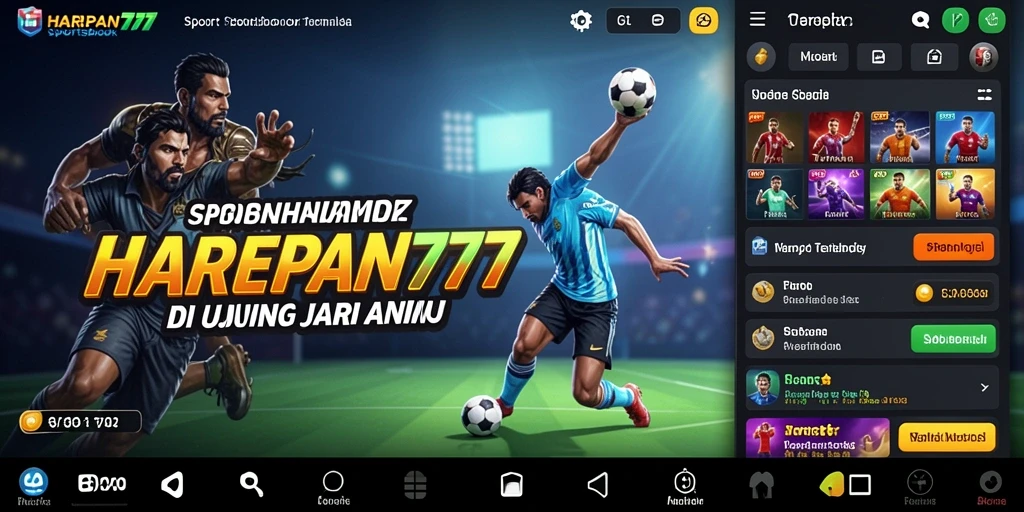 Screenshot gameplay menarik dari aplikasi Sportsbook HARAPAN777.