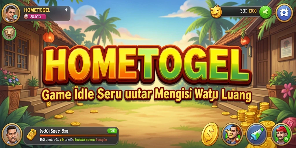 Tampilan gameplay HOMETOGEL dengan elemen Idle yang menarik.