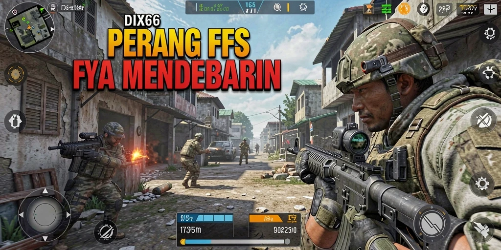 Tangkapan layar gameplay <strong>IDX66</strong> menampilkan aksi tembak-menembak yang mendebarkan.