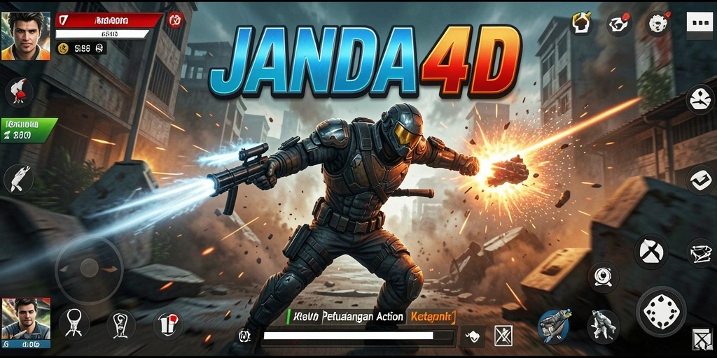 Tampilan gameplay Action yang mendebarkan dalam JANDA4D.