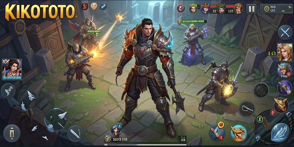 Tampilan gameplay KIKOTOTO dengan strategi menarik dan berbagai karakter.