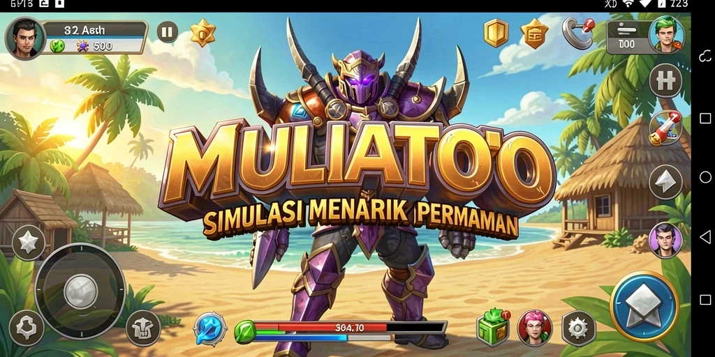 Tampilan gameplay <strong>MULIATOTO</strong> yang dinamis dan menarik.