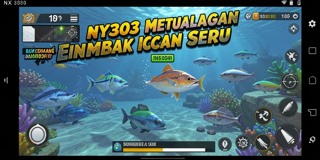 Screenshot gameplay NX303 menampilkan aksi menembak ikan yang mendebarkan.