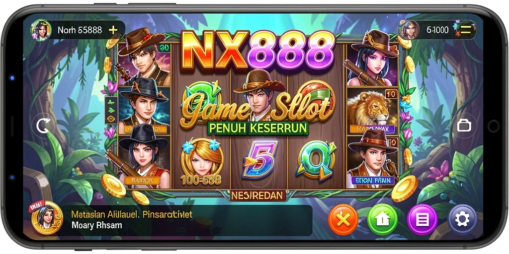 Tampilan menarik gameplay Slot NX888 dengan berbagai tema.
