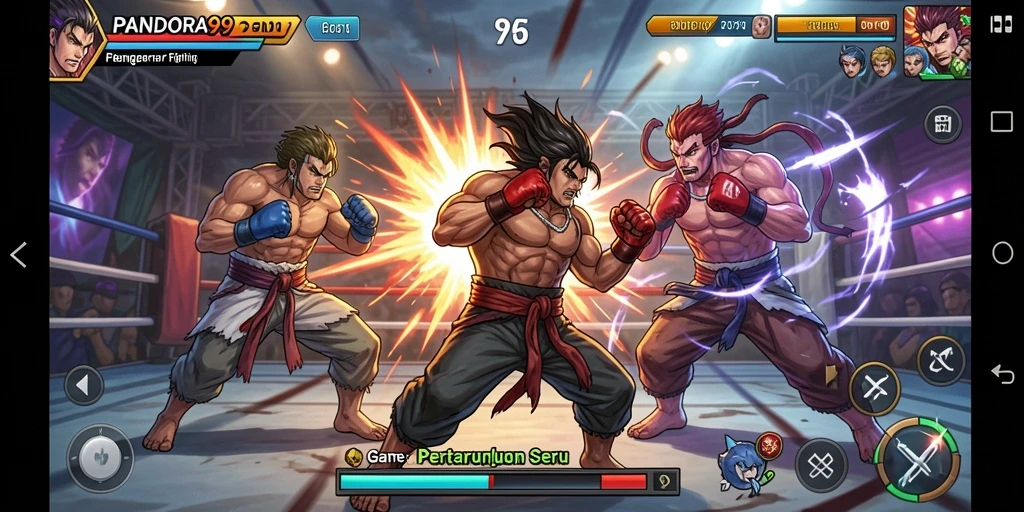 Tampilan gameplay PANDORA99 yang intens dan penuh aksi.