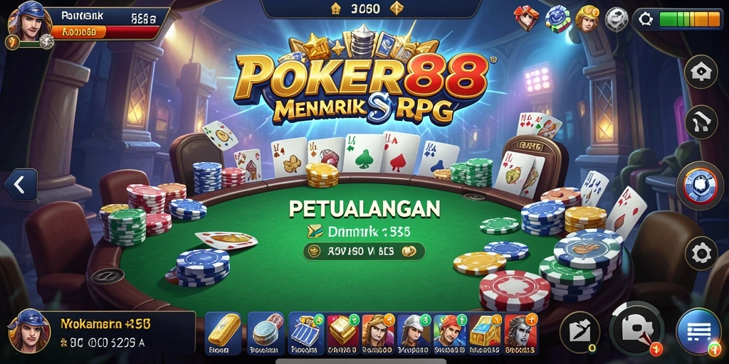Screenshot POKER88 menampilkan momen seru dalam gameplay RPG.