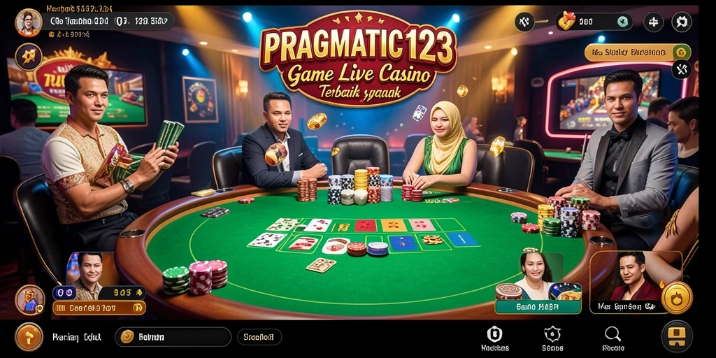 Tampilan gameplay Live Casino yang menegangkan di PRAGMATIC123.