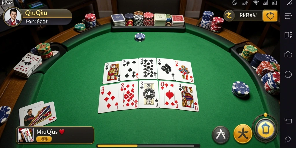 Tampilan utama RK55 dengan gameplay QiuQiu yang seru.