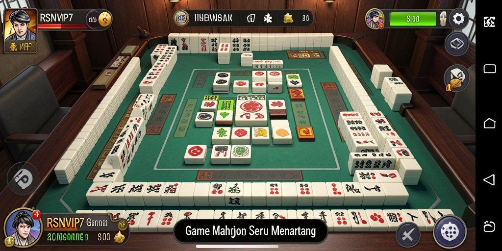 Tampilan gameplay menakjubkan dalam RSNVIP7 yang menunjukkan keseruan Mahjong.