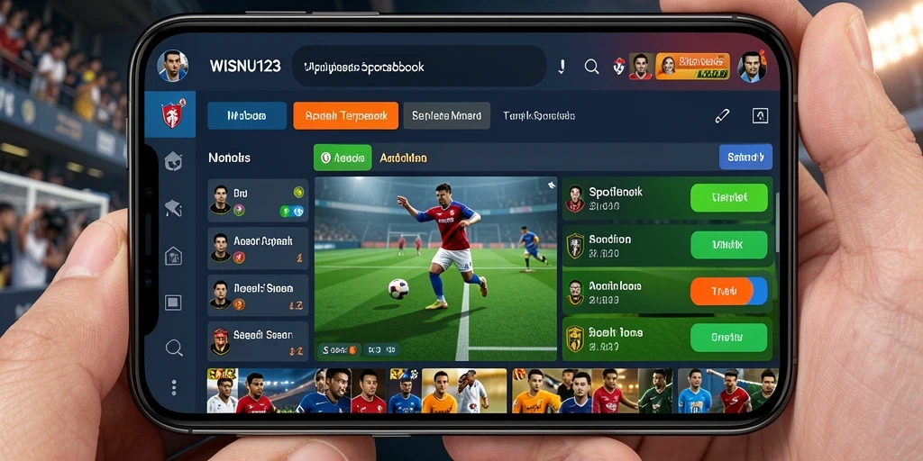 Gameplay WISNU123 yang menampilkan berbagai jenis taruhan olahraga.