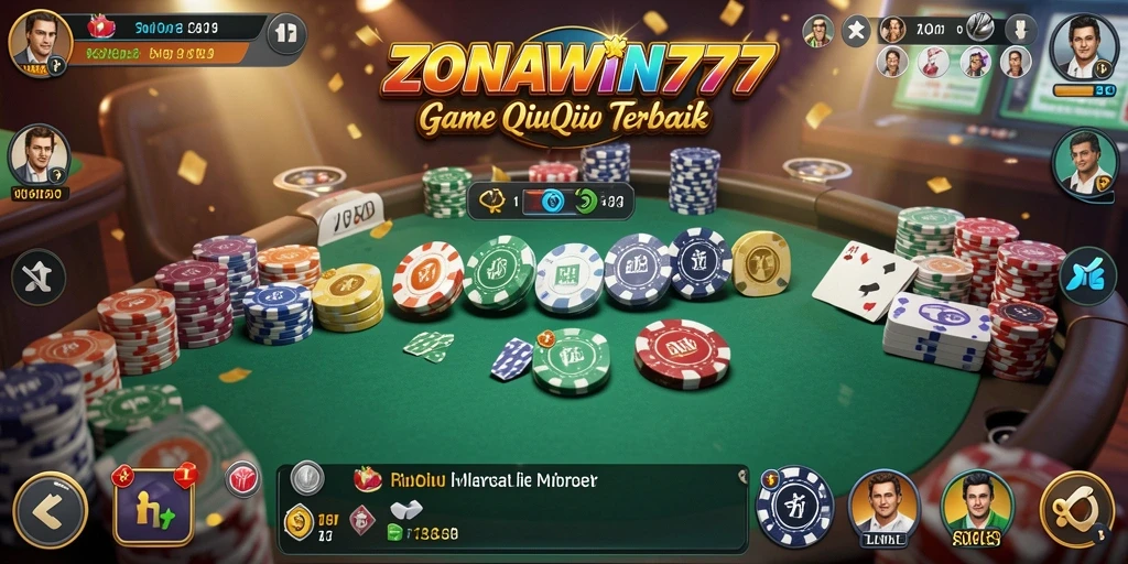 Tangkapan layar ZONAWIN777 menampilkan aksi seru permainan QiuQiu.